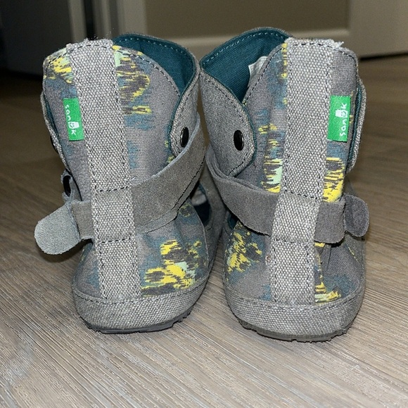 Sanuk canvas Bohemian leather accent ankle straps shoes booties NWOT 8 HTF - Picture 3 of 11